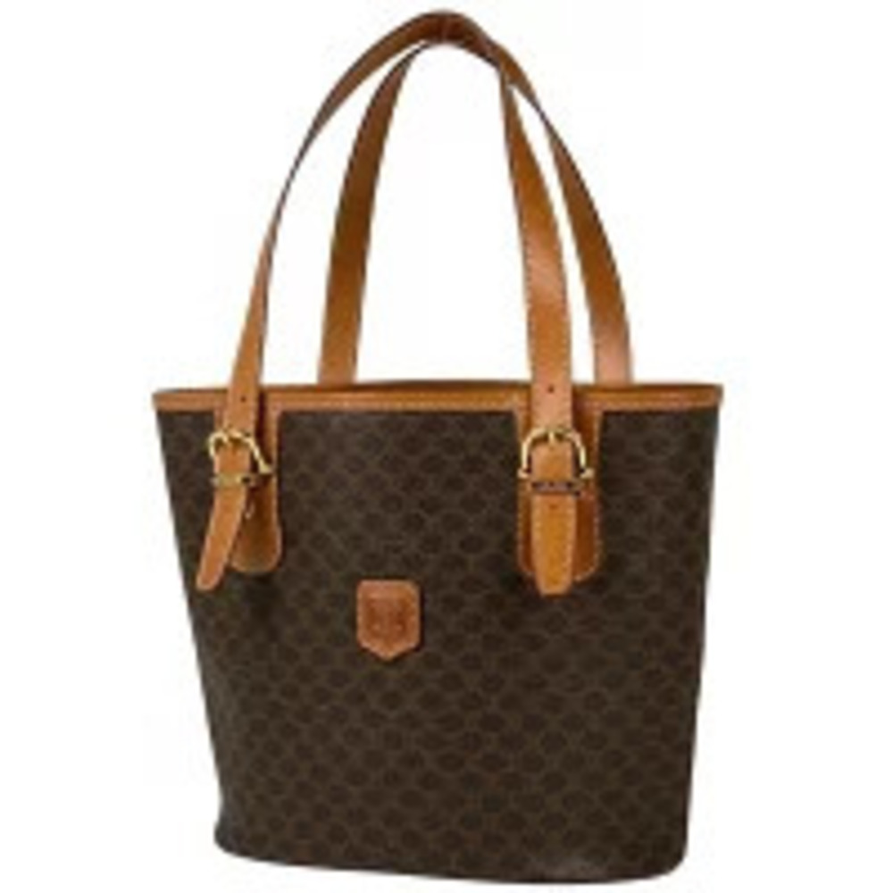 Celine Macadam tote bag handbag canvas brown